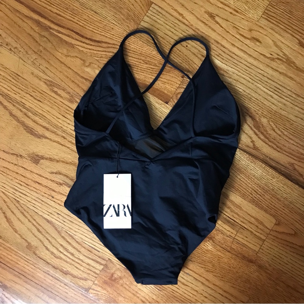 Zara NAvy Blue Women's Swimsuit NWT - Picture 3 of 5